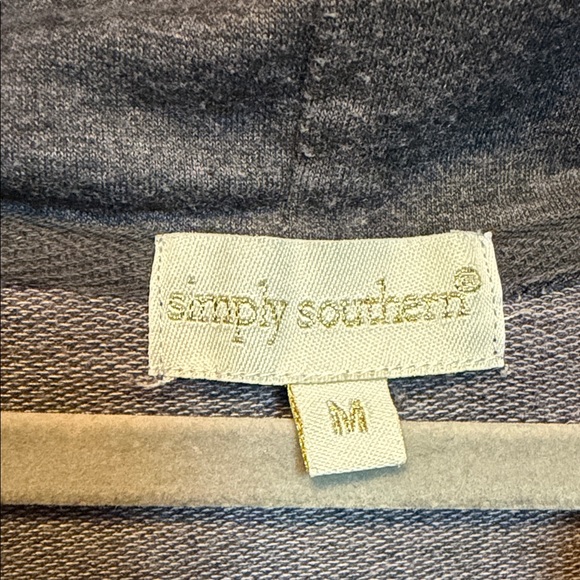 Simply Southern Women’s Size Medium Charcoal Mock Turtleneck Pullover Top - Picture 2 of 7